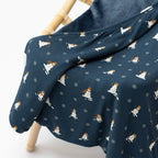 Snowmen Small Ribbed Youth Blanket