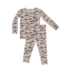 Camouflage pajama set on a white background