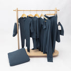 Dark Steel Blue Small Ribbed Women's Pants