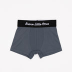 Dark Steel Blue, Heather Gray and Olive Small Ribbed Boxer Brief 3 pack