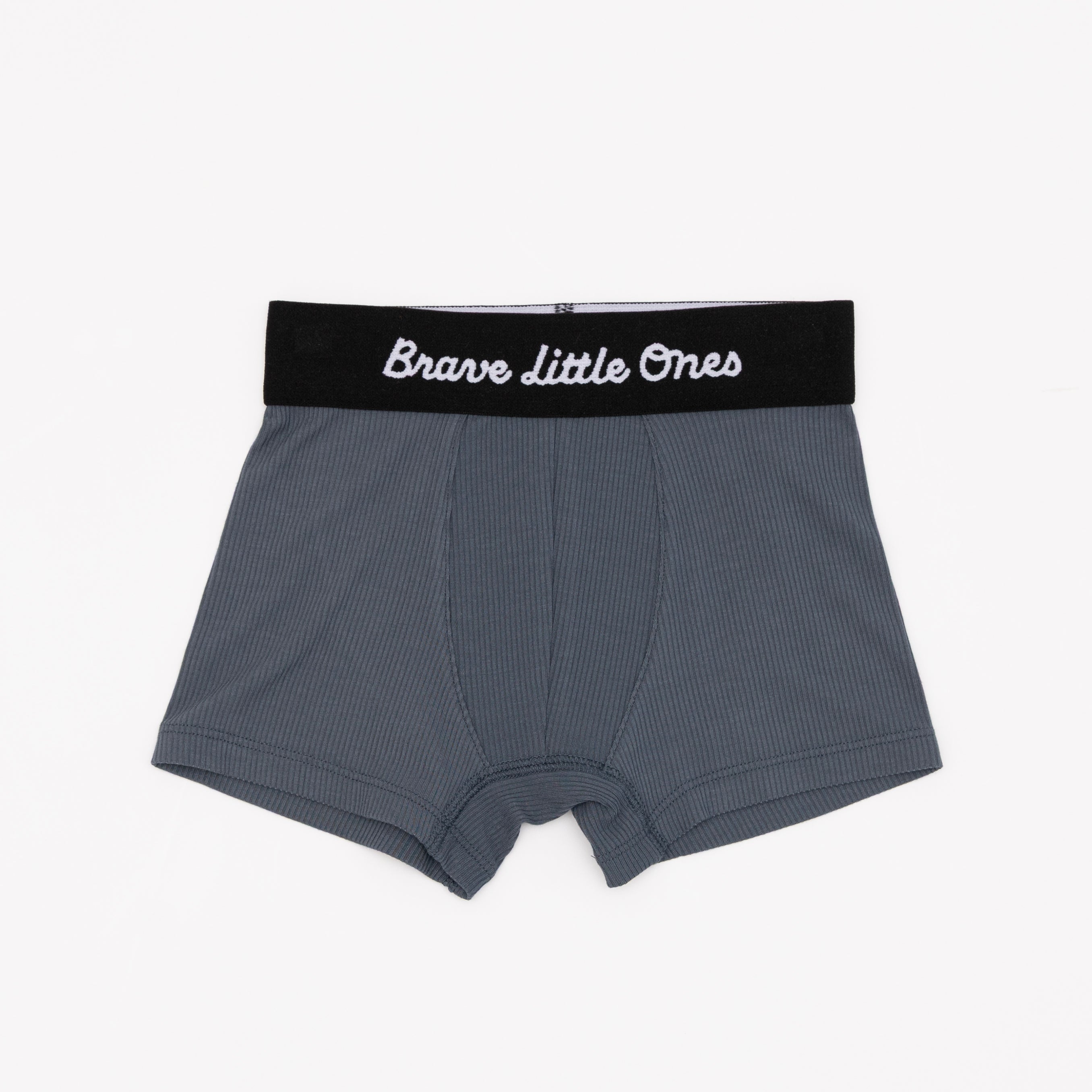 Dark Steel Blue, Heather Gray and Olive Small Ribbed Boxer Brief 3 pack