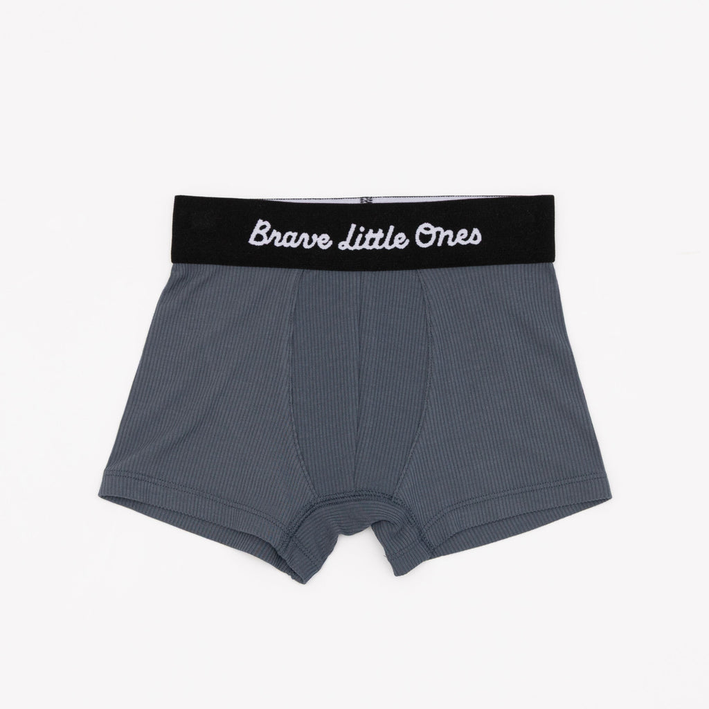 Football, Dark Steel Blue and Tan Wide Stripe Boxer Brief 3 pack