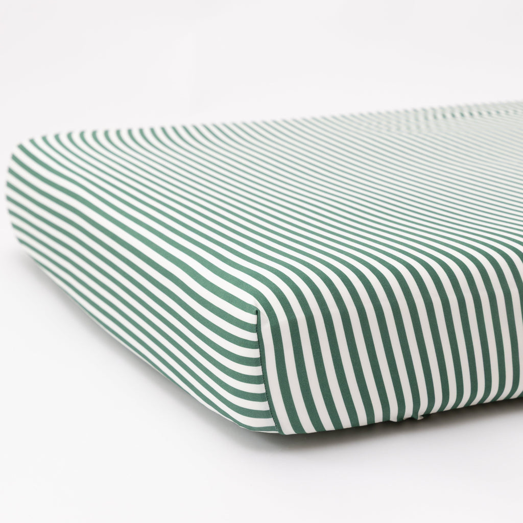 Eucalyptus Green Stripe Crib Sheet