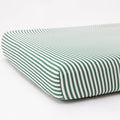 Eucalyptus Green Stripe Crib Sheet
