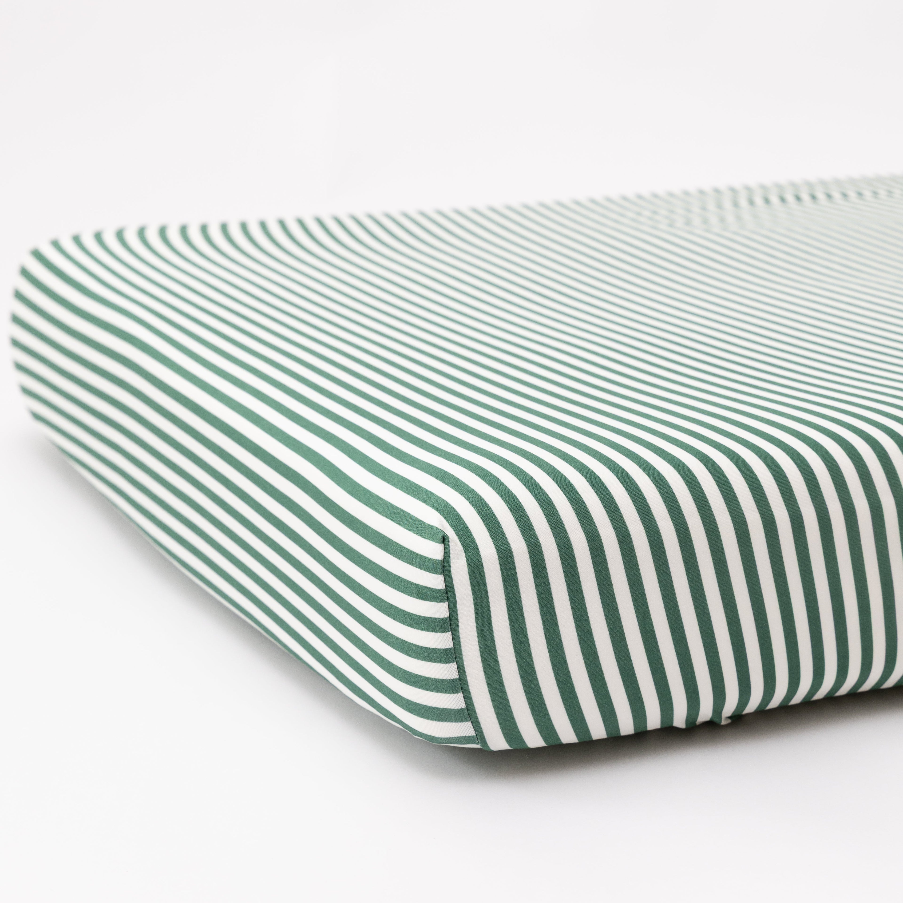 Eucalyptus Green Stripe Crib Sheet