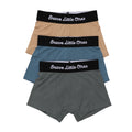 Dark Charcoal, Midnight Teal and Dune Small Ribbed Boxer Brief 3 pack