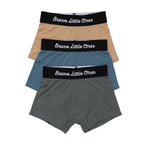 Dark Charcoal, Midnight Teal and Dune Small Ribbed Boxer Brief 3 pack