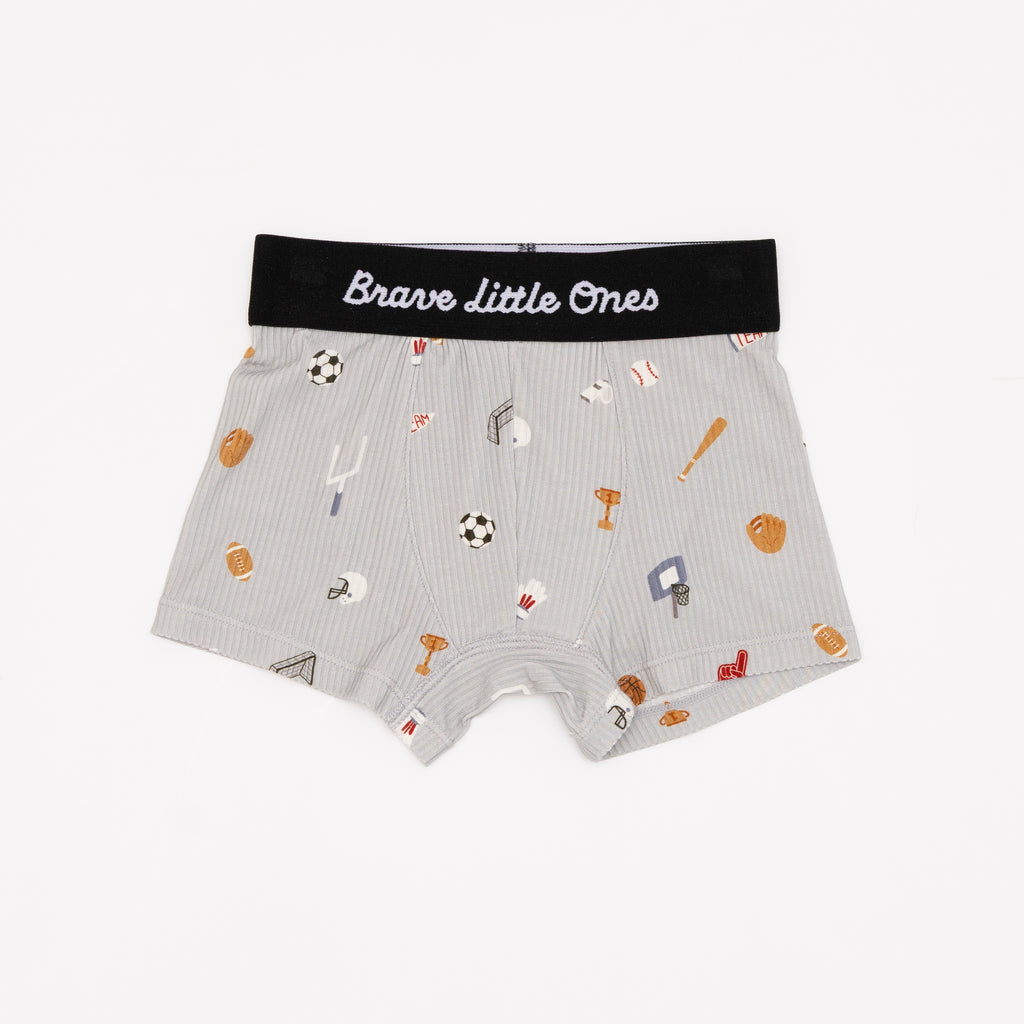 Sports Zone, Cookies and Milk and Heather Gray Boxer Brief 3 pack