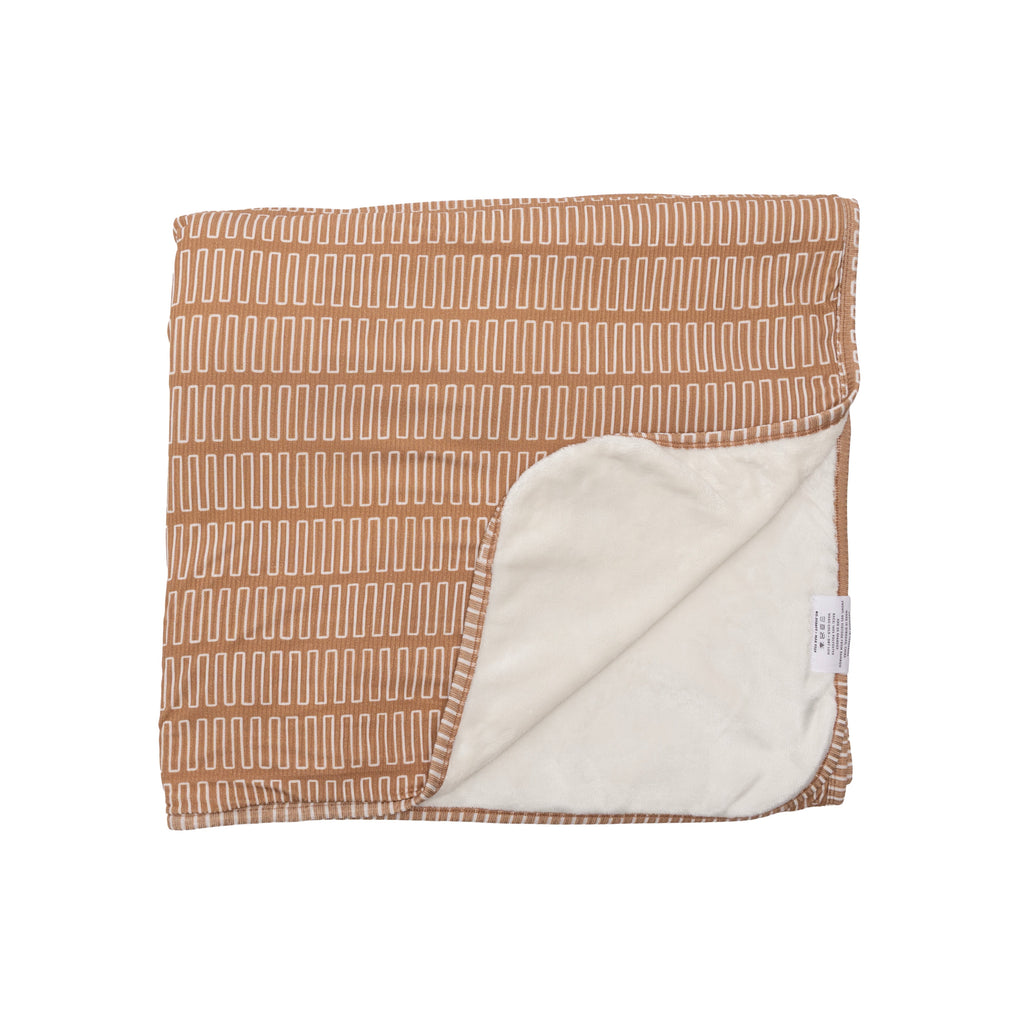 Neutral Lines Small Ribbed Youth Blanket