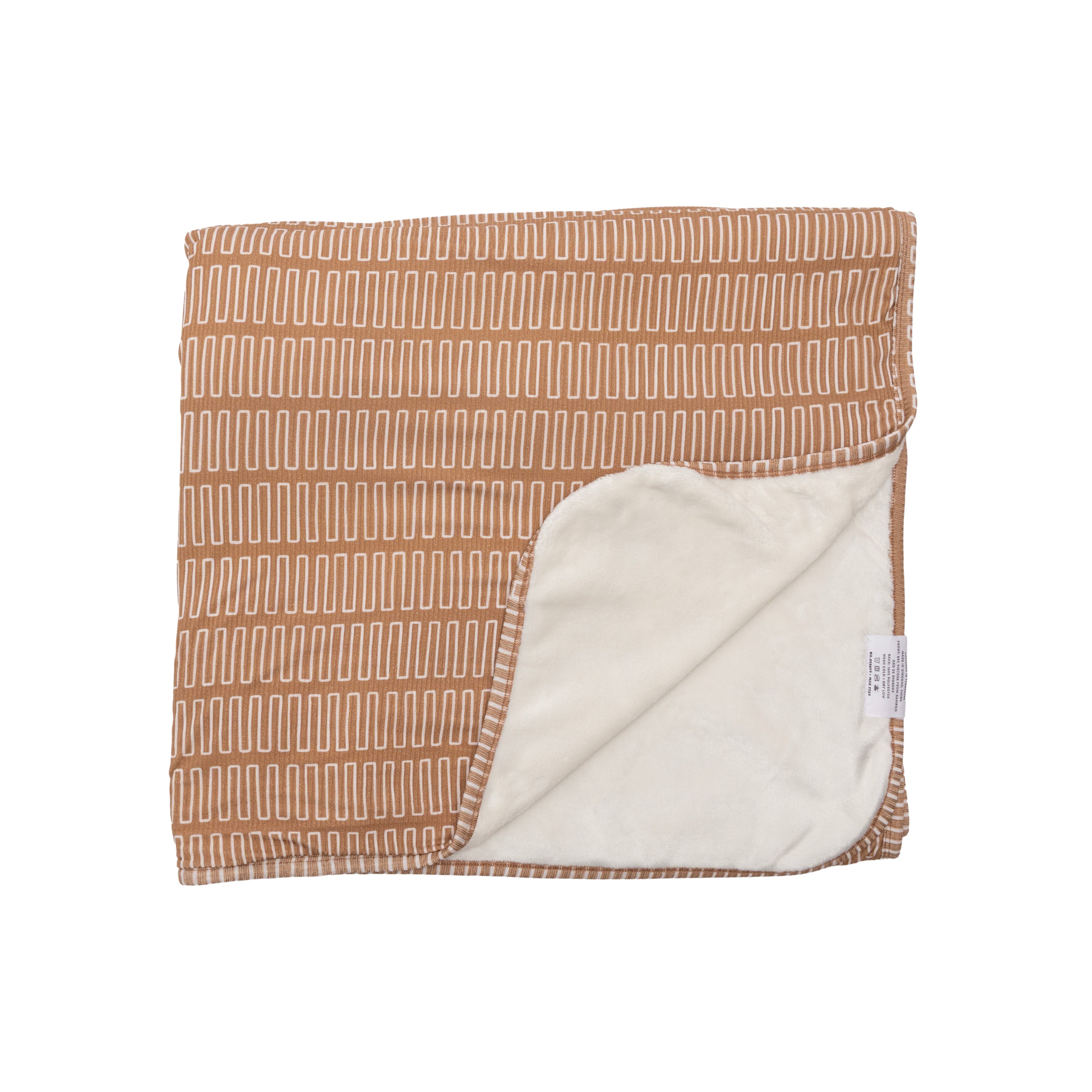Neutral Lines Small Ribbed Toddler Blanket