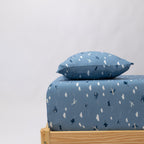 Take Flight Blue Twin Sheet With Pillow Case
