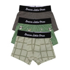 Grid Sage Green, Soccer and Dark Charcoal Boxer Brief 3 pack