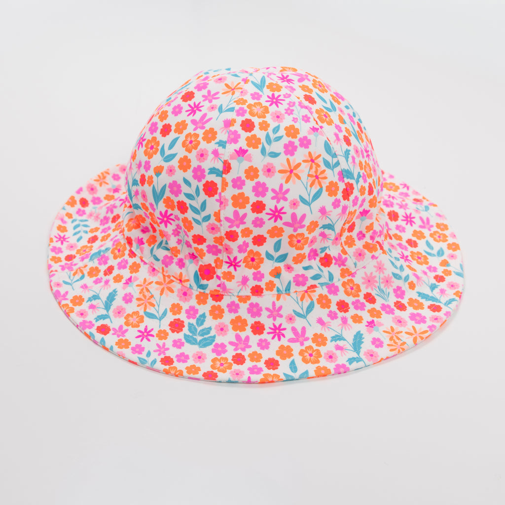 Neon Little Blooms Sun Hat