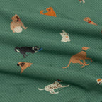 Dogs Green Small Ribbed Two-Piece Set
