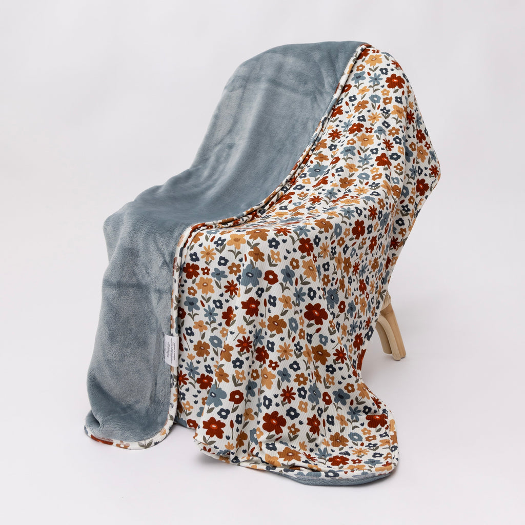Autumn Meadow Small Ribbed Youth Blanket