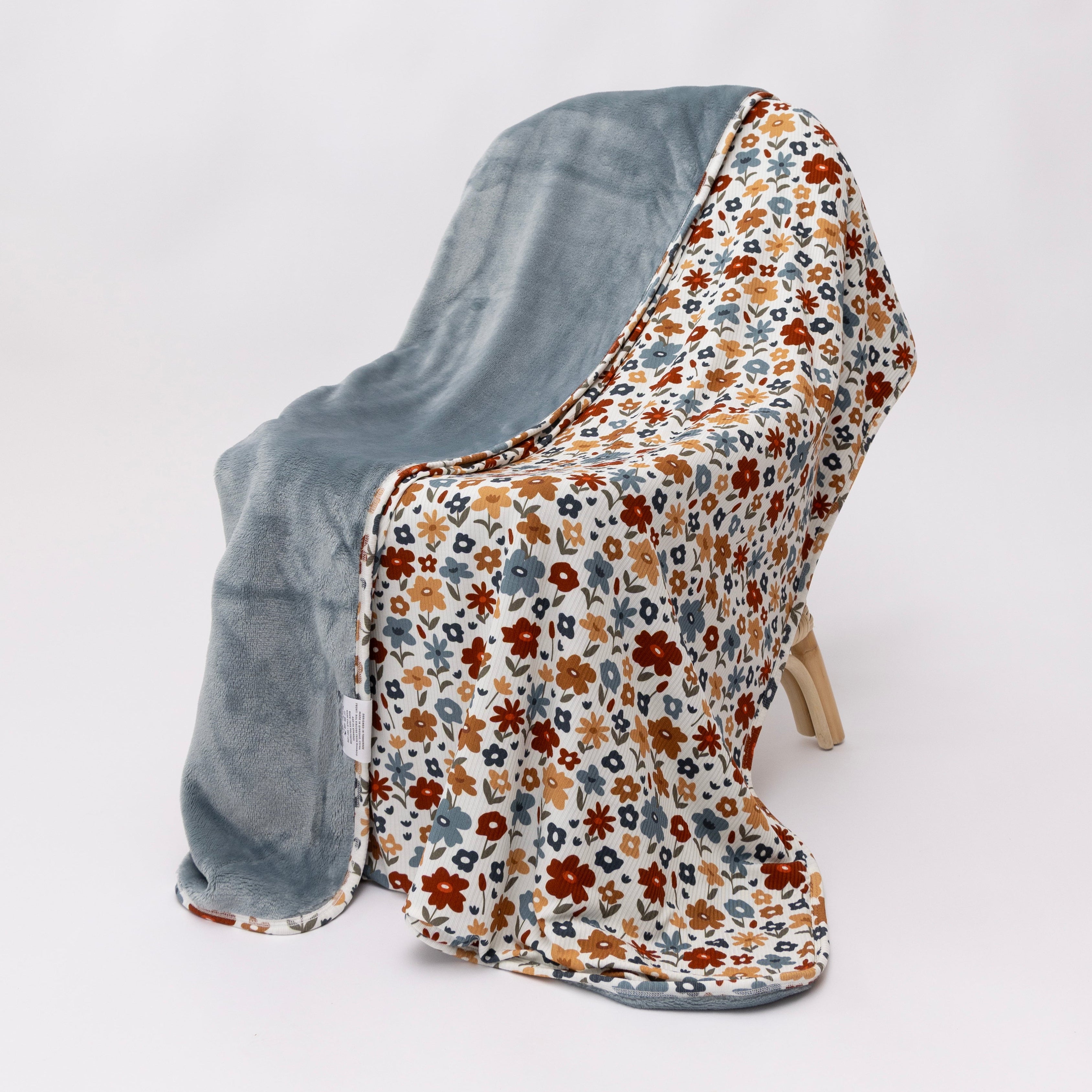 Autumn Meadow Small Ribbed Toddler Blanket