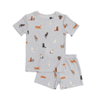 Cats Gray Small Ribbed Shorts Two-Piece Set