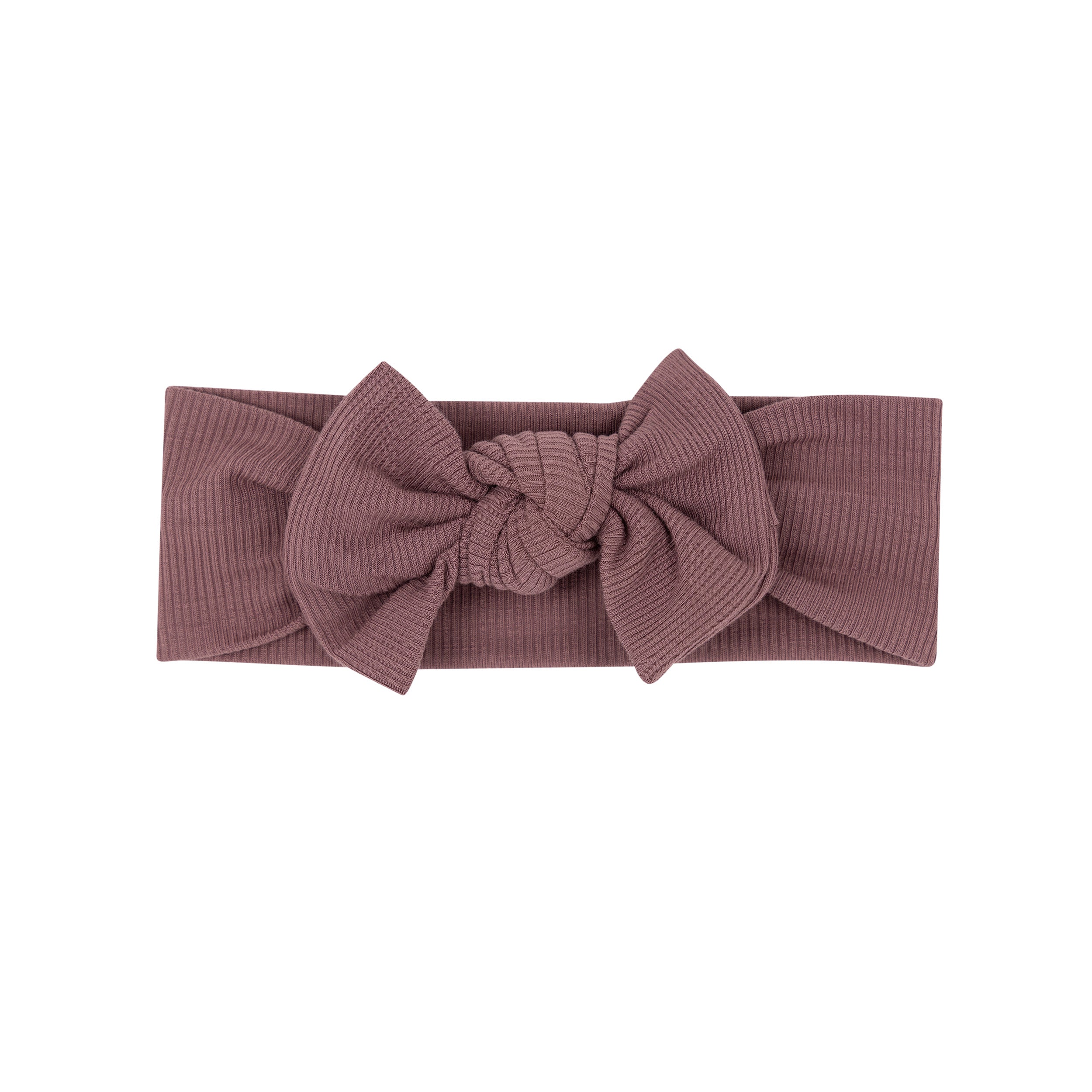 Plum Small Ribbed Bow