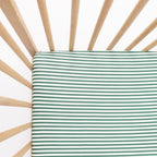 Eucalyptus Green Stripe Crib Sheet