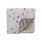 Cats Gray Small Ribbed Toddler Blanket