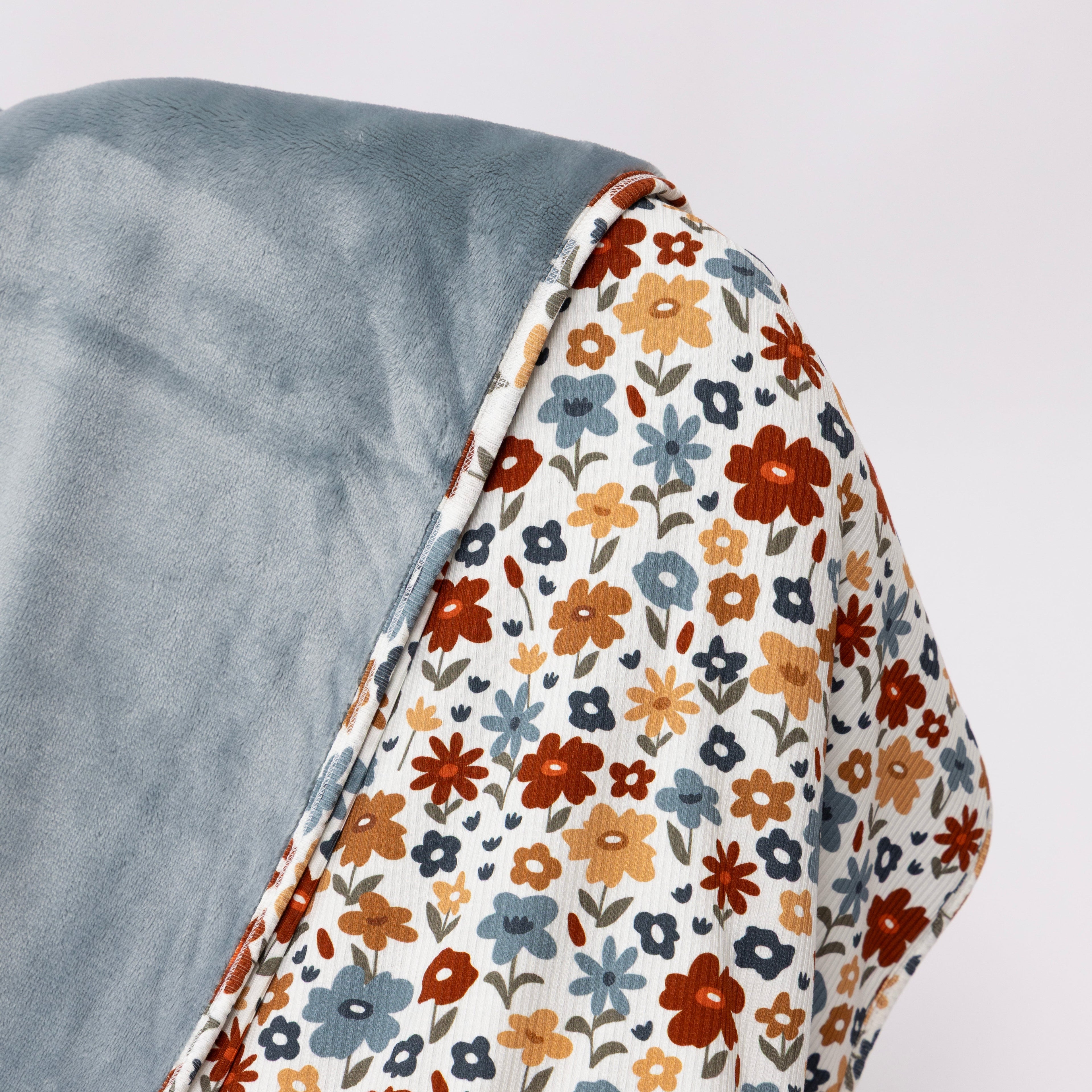 Autumn Meadow Small Ribbed Toddler Blanket