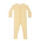 Yellow Gingham Tulip Zip Romper