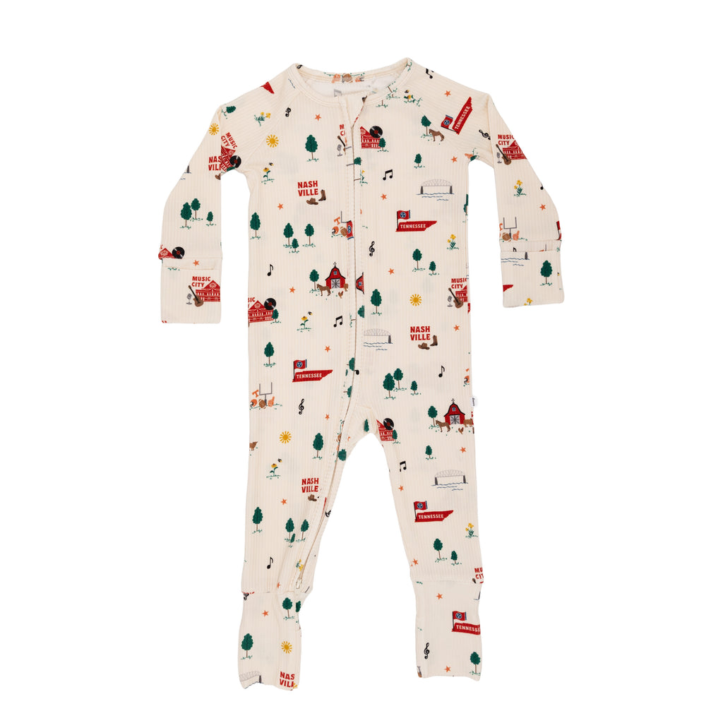 Music City Tennessee Small Ribbed Zip Romper