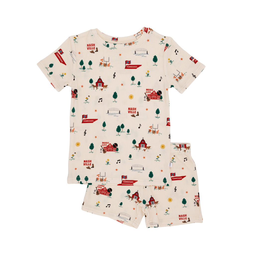 Music City Tennessee Small Ribbed Shorts Two-Piece Set