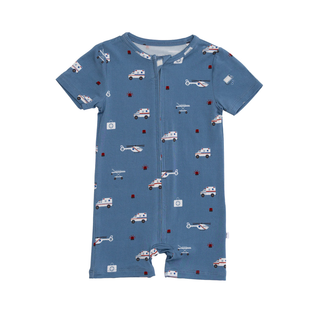 Ambulances Summer Zip Romper