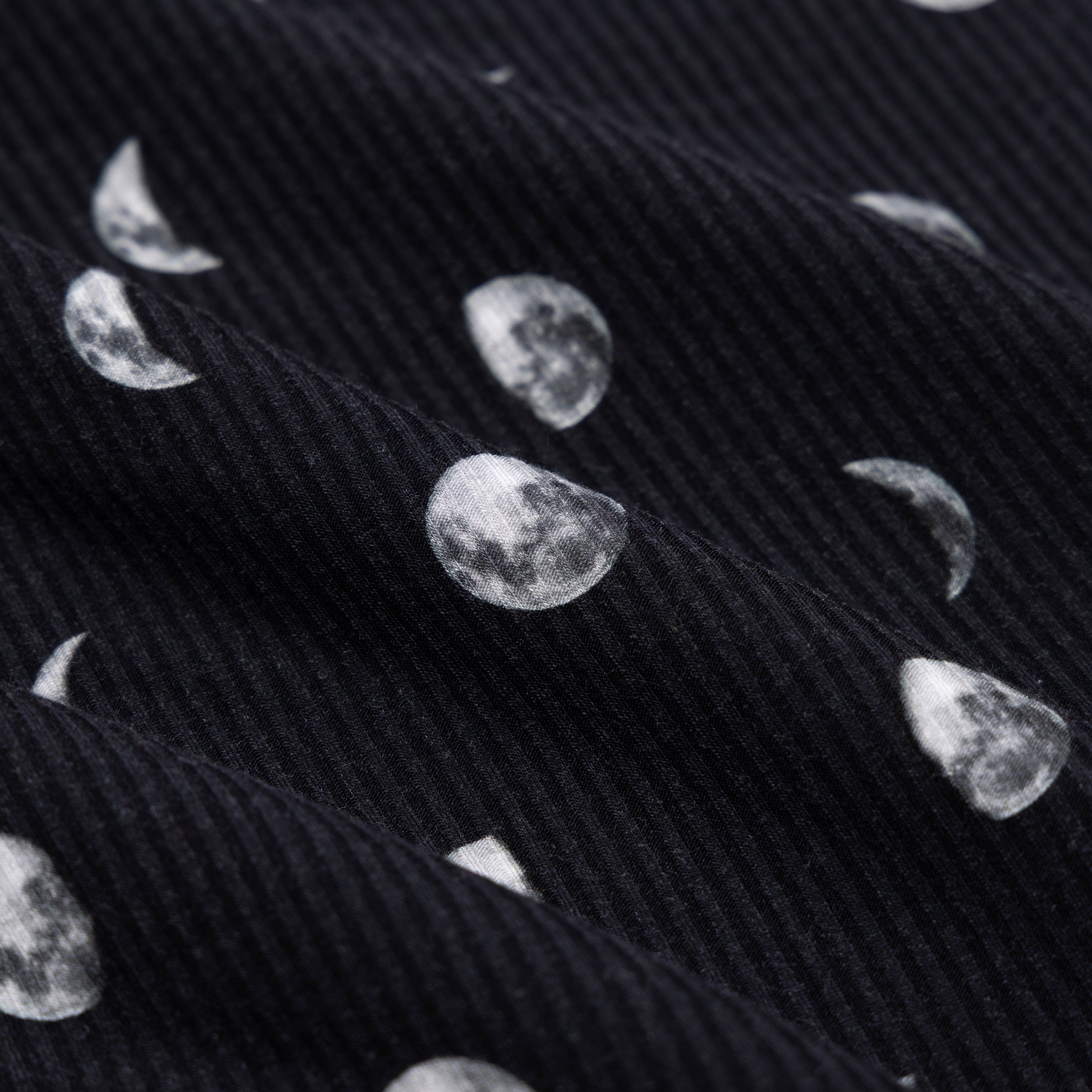 Moon Phases Small Ribbed Shorts Two-Piece Set