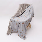 Cats Gray Small Ribbed Toddler Blanket