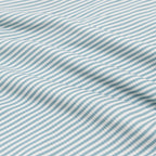 Close-up of blue and white striped fabric