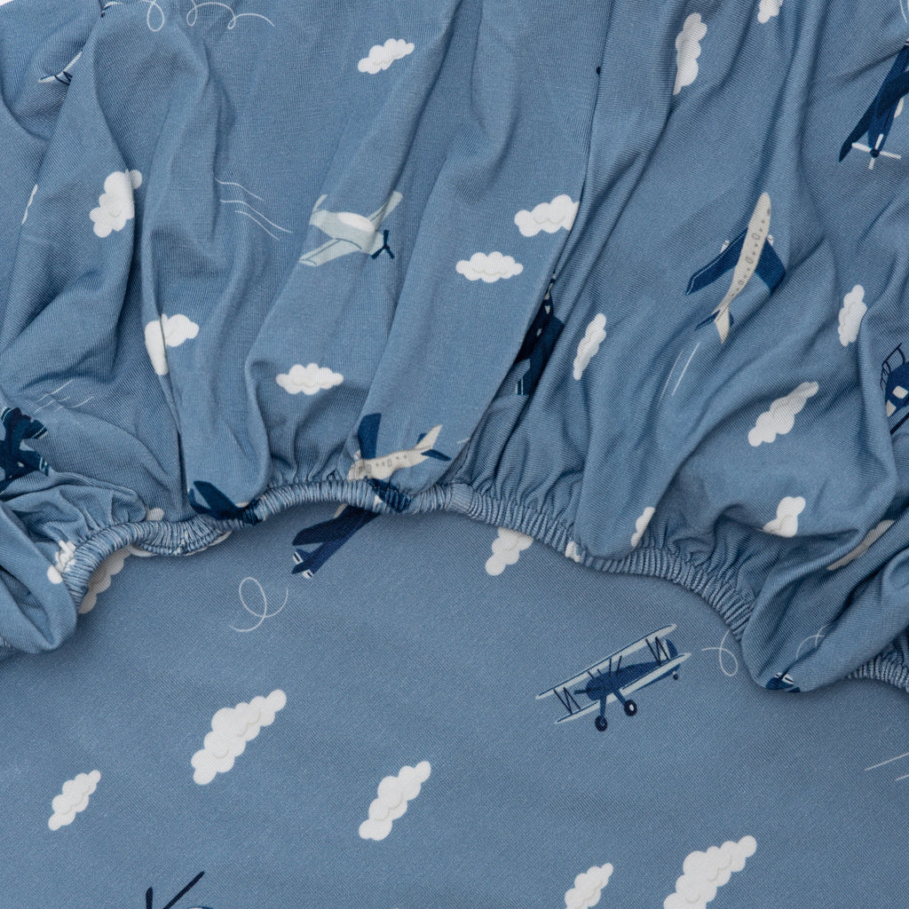 Take Flight Blue Twin Sheet With Pillow Case