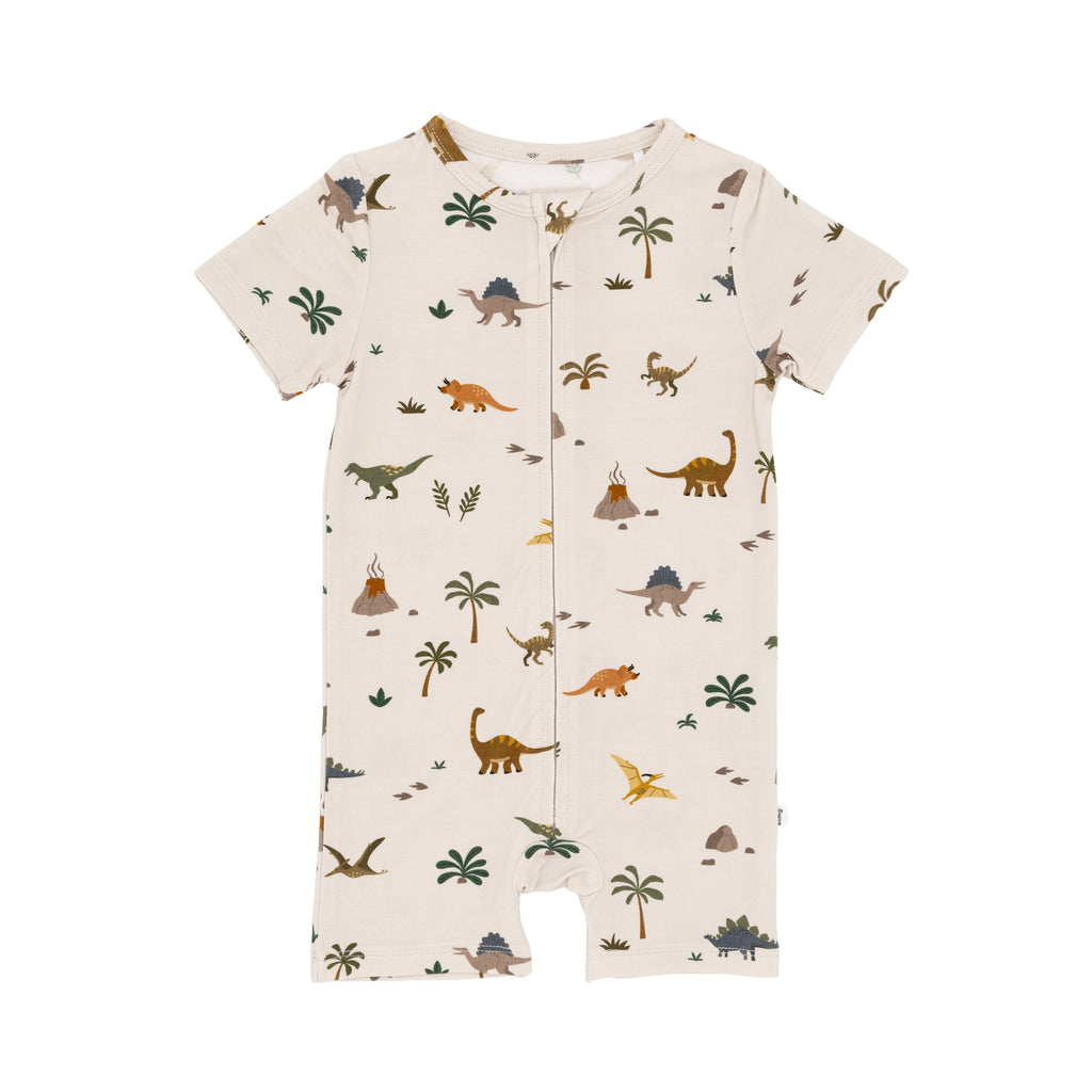 Prehistoric Dinosaurs Summer Zip Romper