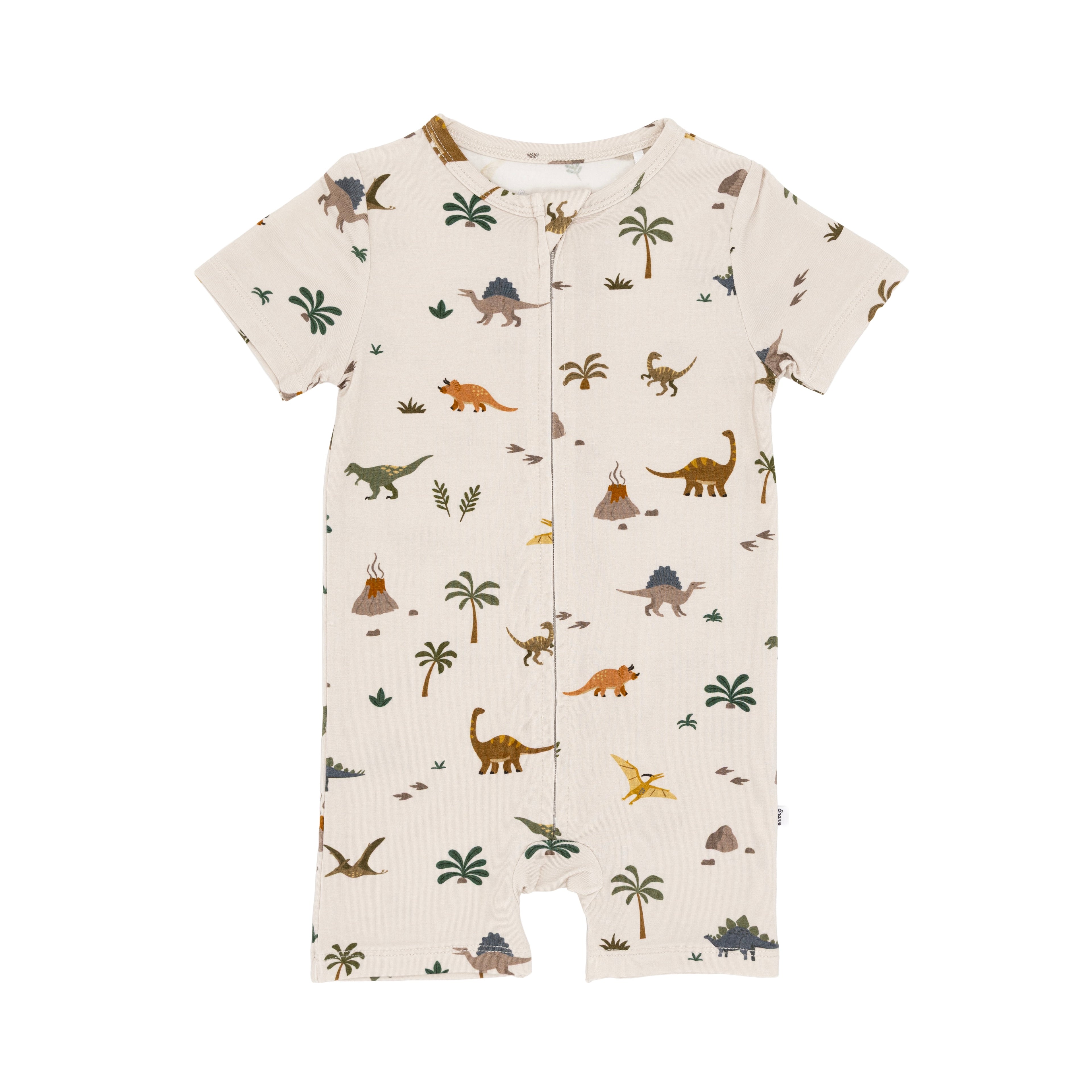 Prehistoric Dinosaurs Summer Zip Romper