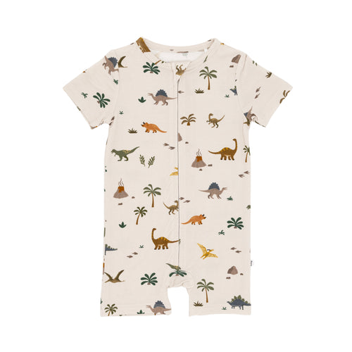 Prehistoric Dinosaurs Summer Zip Romper