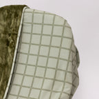Grid Sage Green Small Ribbed Toddler Blanket