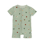 Backyard Bugs Small Ribbed Summer Zip Romper