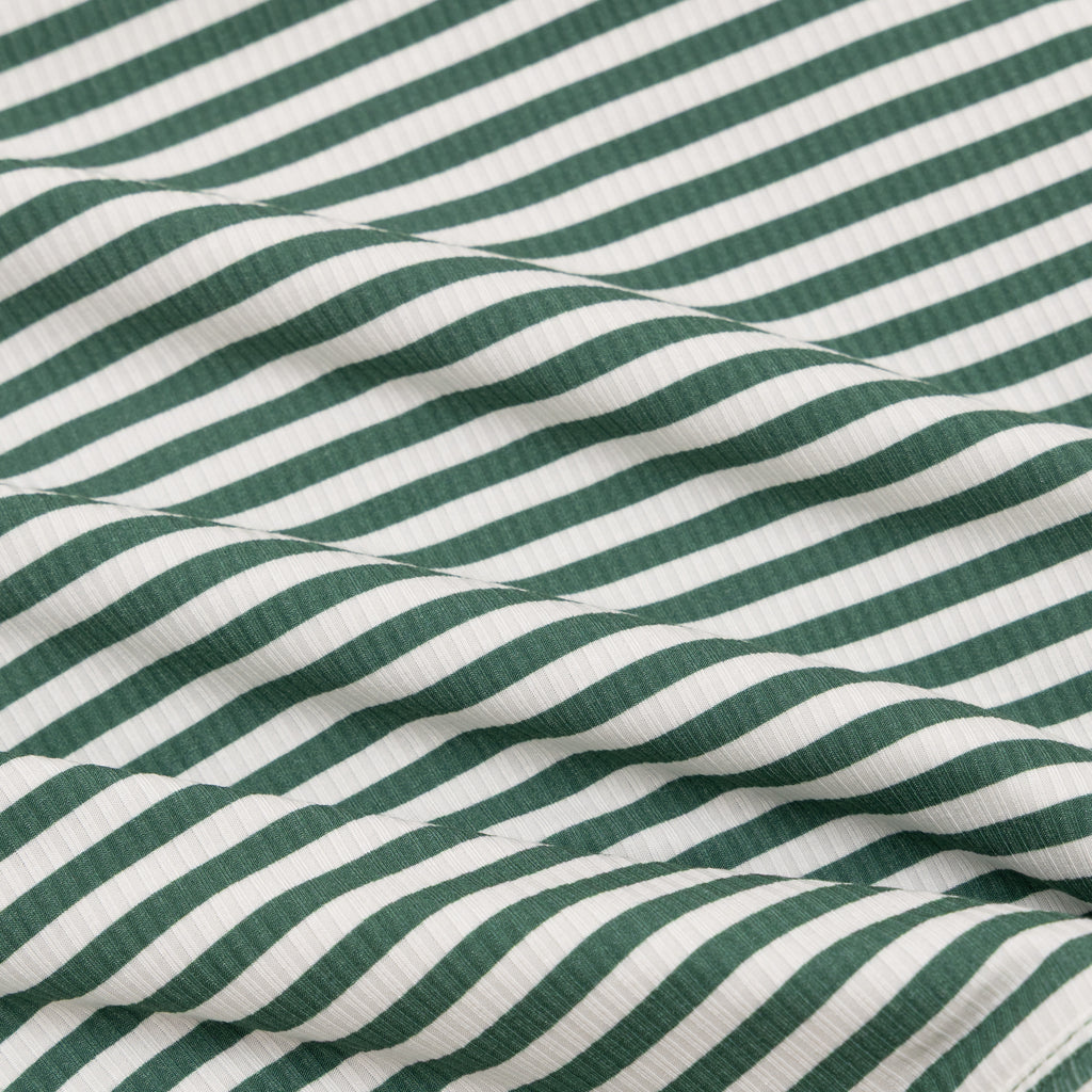 Eucalyptus Green Stripe Small Ribbed Shorts Two-Piece Set