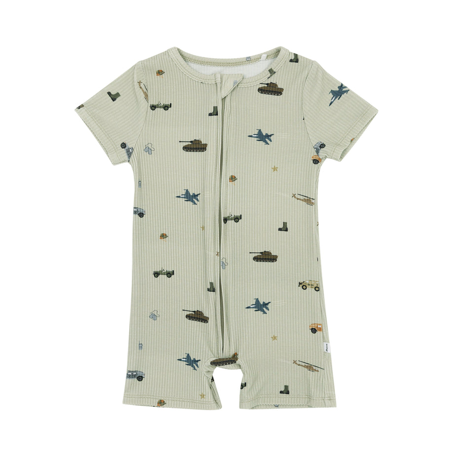 Baby & Toddler Summer Bamboo Zip Rompers, Short Sleeve Styles | Brave ...