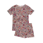 Fall Blooms Small Ribbed Shorts Two-Piece Set