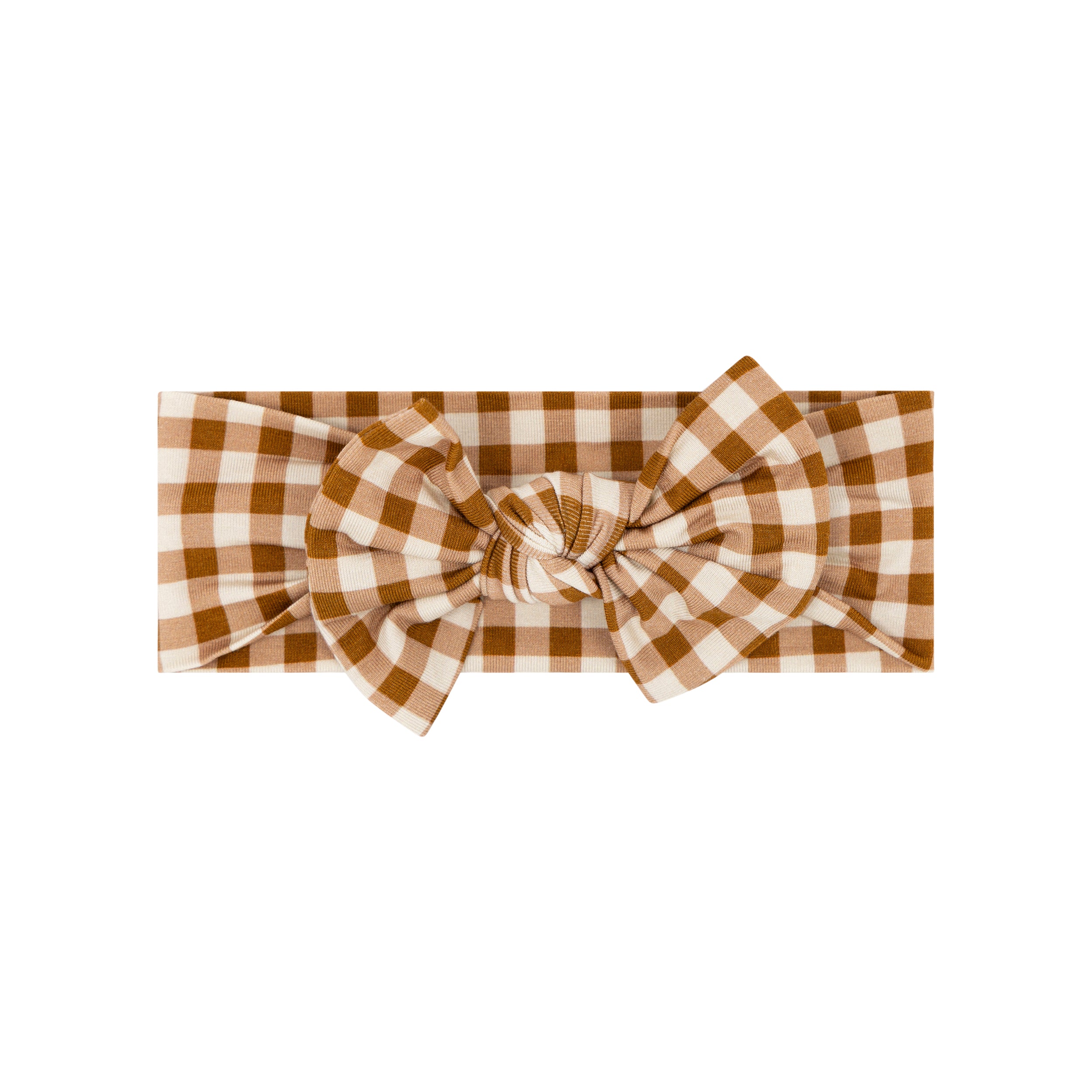 Caramel Small Gingham Bow