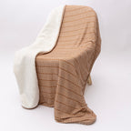 Neutral Lines Small Ribbed Youth Blanket