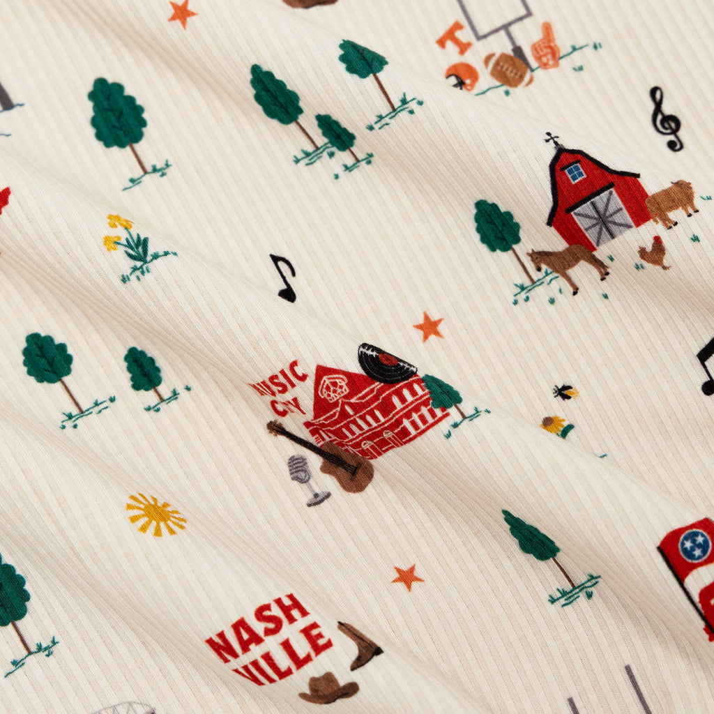 Music City Tennessee Small Ribbed Adult Blanket