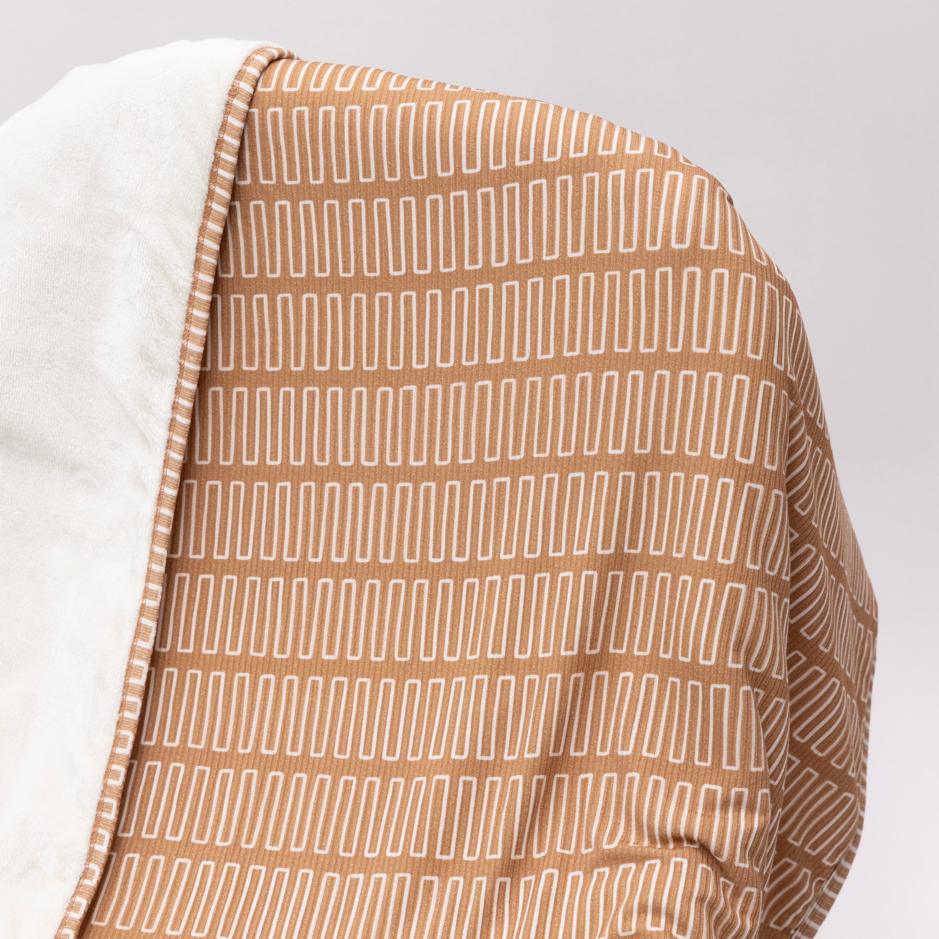Neutral Lines Small Ribbed Toddler Blanket