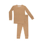 Caramel Small Gingham Two-Piece Set