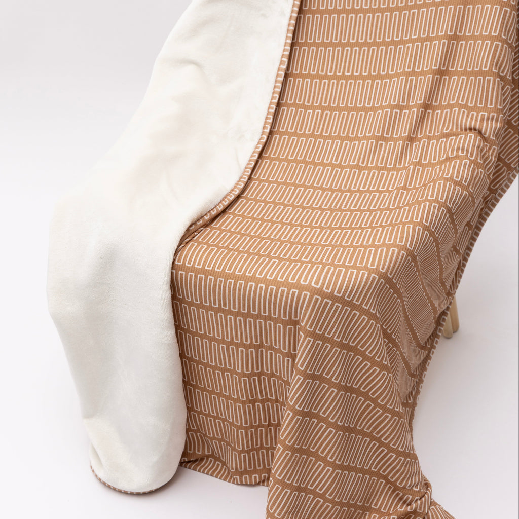 Neutral Lines Small Ribbed Youth Blanket