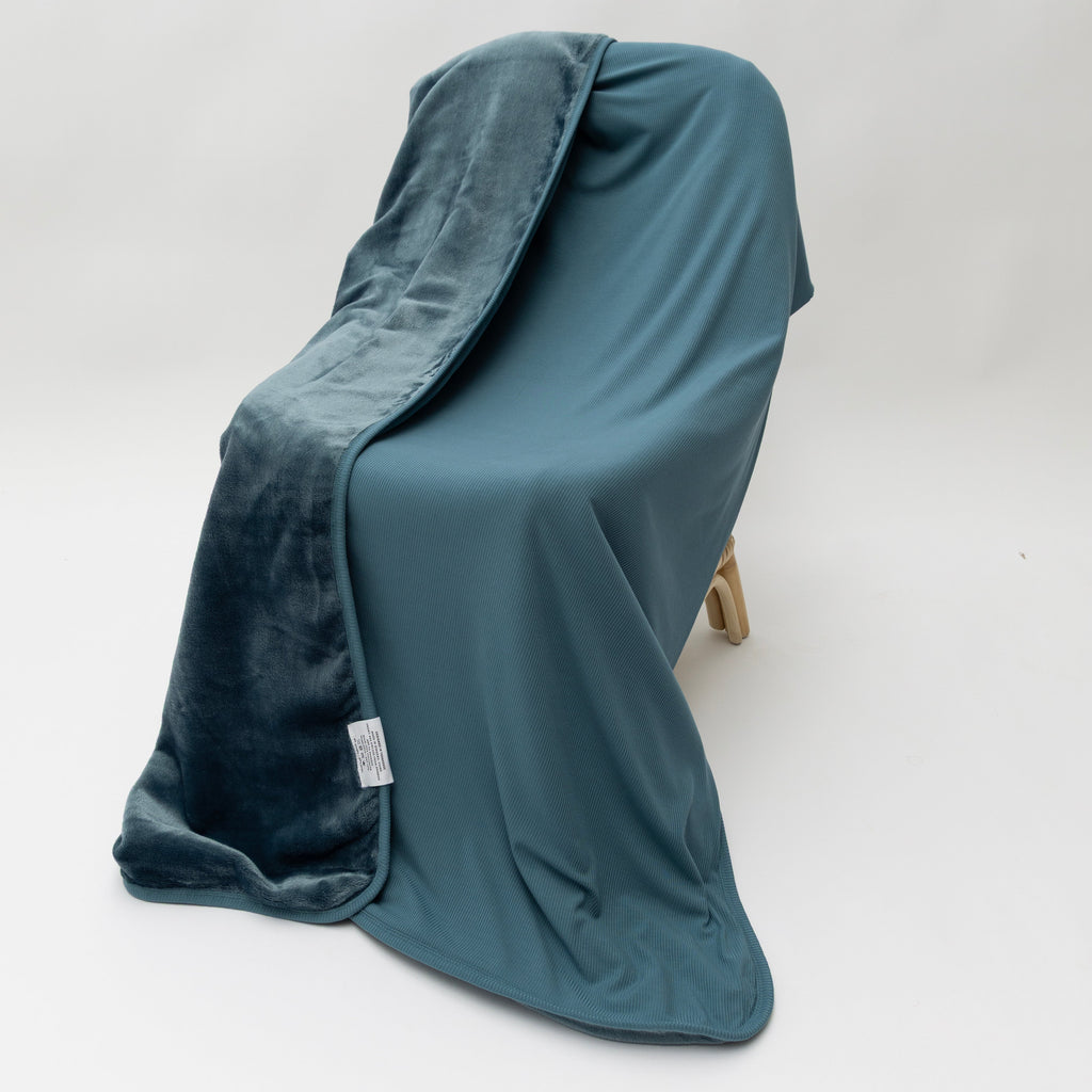 Midnight Teal Small Ribbed Toddler Blanket