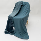 Midnight Teal Small Ribbed Toddler Blanket