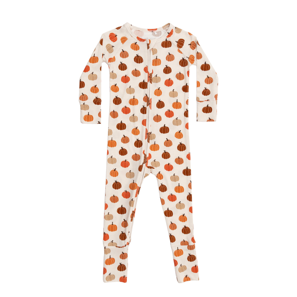 Big Pumpkins Small Ribbed Zip Romper